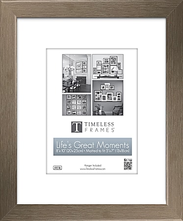 Timeless Frames LGM Tabletop Frame, 8” x 10” With Mat, Graywash