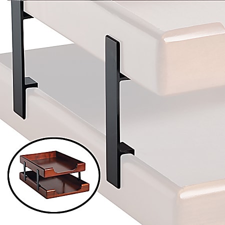 Rolodex® Wood Tones™ Stacking Supports, Black, Set Of 4