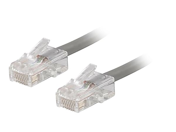 C2G Cat5e Non-Booted Plenum-Rated Unshielded (UTP) Network Patch Cable - Patch cable - RJ-45 (M) to RJ-45 (M) - 7 ft - UTP - CAT 5e - plenum - gray