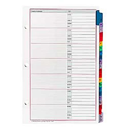Day Runner® Organizer Accessory, A-Z Telephone Directory With Index, 5 1/2" x 8 1/2"