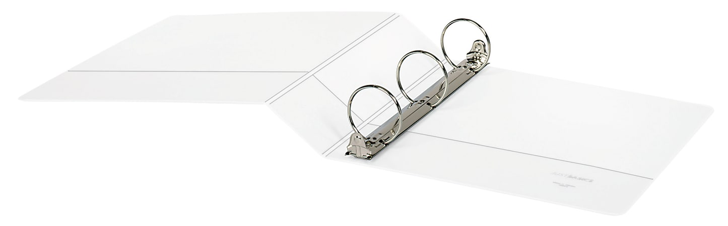 Basics 3-Ring Binder, 1 inch - 4-Pack (White)