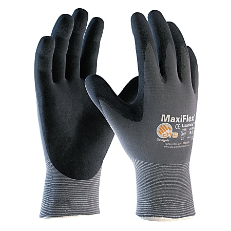 Bouton® MaxiFlex® Ultimate™ Nitrile Gloves, Large, Black/Gray, Pack Of ...