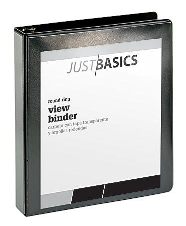 Just Basics® Basic View 3-Ring Binder, 1 1/2"