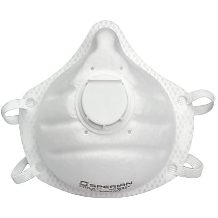 Sperian Disposable Particulate Respirator - Exhalation Valve, Comfortable, Latex-free, Disposable, Nose Bridge, Lightweight, Hypoallergenic - Universal Size - Particulate, Dust Protection - Polypropylene, Polyester - White - 10 / Box