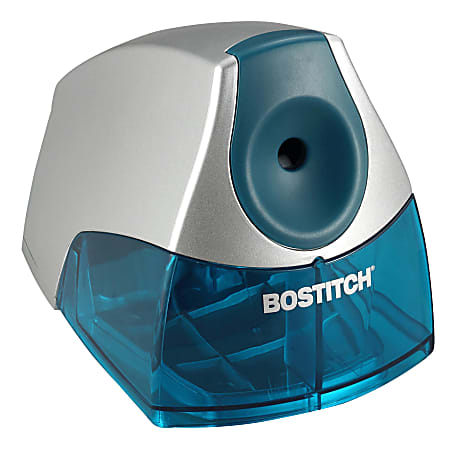 Stanley-Bostitch® Personal Electric Desktop Pencil Sharpener, Blue/Silver