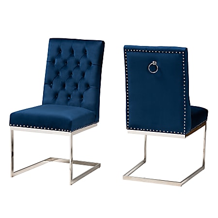 Fabric and metal dining chairs best sale
