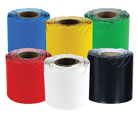 Carson-Dellosa Rolled Border Primary Color Set, 2 1/4&quot; x 36', Multicolor