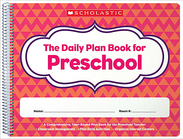 Scholastic Daily Plan Book For Preschool, 2nd Edition, 12" x 9 1/2", Pink