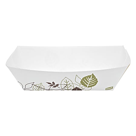 Dixie® Kant Leek® Paper Food Trays, Pathways, 2 1/8" x 6 1/8" x 9 3/8", Multicolor, 250 Trays Per Pack, Carton Of 2 Packs