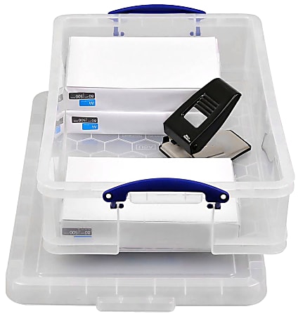 17 liters x 8in, 18 7/8in x 15 3/8in Really Useful BoxR Plastic Storage Box 