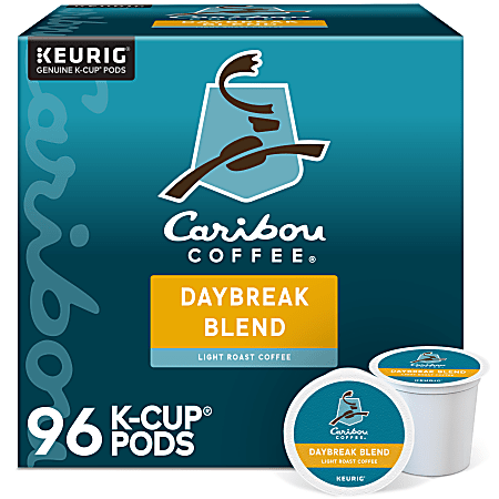 Caribou Coffee Daybreak Blend Keurig Single-Serve K-Cup Pods, Light Roast, 24 Pods Per Pack, Case Of 4 Packs