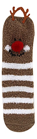 DM Merchandising Cozy Cuties Fuzzy Christmas Socks, Multicolor