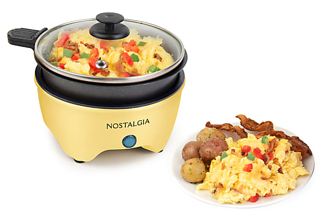 Nostalgia MSK5YW MyMini Personal Electric Skillet & Rapid Noodle Maker  Yellow