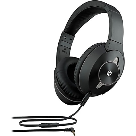 iHome® iB51 Headset, In-Line Mic/Remote, Black