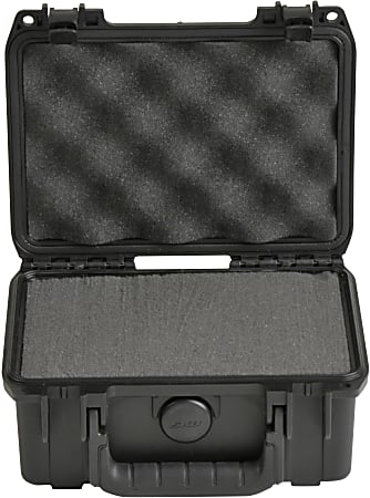 SKB Cases iSeries Injection-Molded Mil-Standard Waterproof Case With Cubed Foam, 7-1/2"H x 5"W x 3-1/4"D, Black