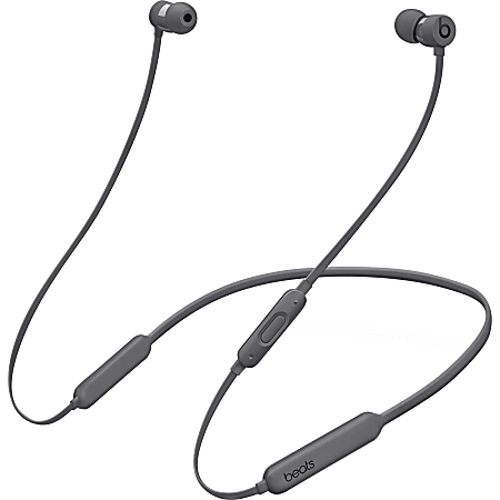 Beats by Dr. Dre BeatsX Earphones Gray Stereo Wireless Bluetooth Earbud Behind the neck Binaural In ear Gray Office Depot