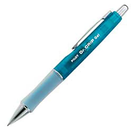 Pilot® Dr. Grip™ Gel Rollerball Pen, Fine Point, 0.7 mm, Electric Blue Barrel, Black Ink