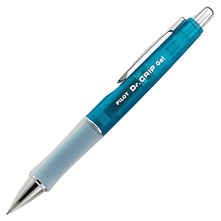 Pilot Dr. Grip Gel Rollerball Pen Fine Point 0.7 mm Electric Blue Barrel Black Ink