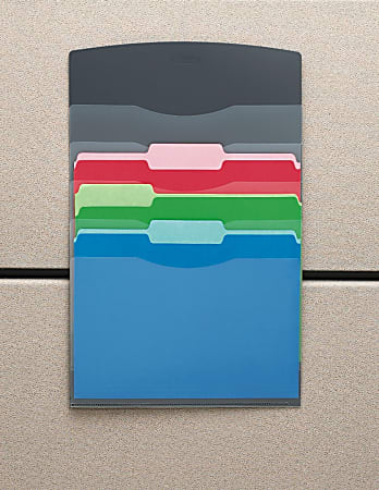 Fellowes® Partition Additions Waterfall Sorter, 19 3/4"H x 12"W x 1/4"D, 72% Recycled, Clear/Dark Graphite