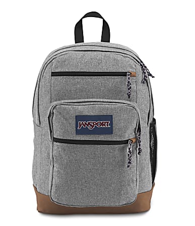 JanSport Cool Student Backpack With 15" Laptop Pocket, 100% Recycled, Gray Letterman