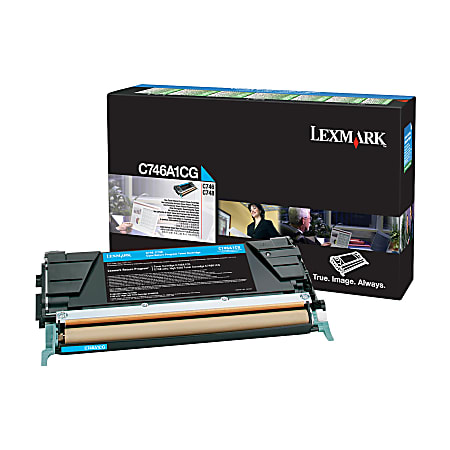 Lexmark™ C746A1CG Cyan Return Program Toner Cartridge