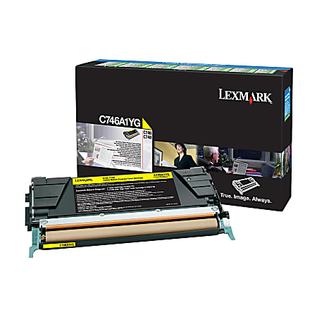 Lexmark™ C746A1YG Yellow Return Program Toner Cartridge