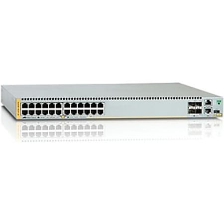 Allied Telesis AT-X930-28GPX Layer 3 Switch - 24 Ports - Manageable - Gigabit Ethernet, 10 Gigabit Ethernet - 10/100/1000Base-T, 10GBase-X - 3 Layer Supported - Modular - Twisted Pair, Optical Fiber - Rack-mountable