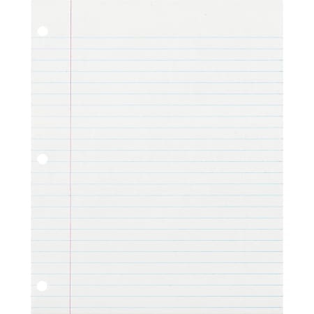 Ecology College-Lined Filler Paper, Letter Size Paper, White,