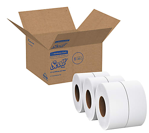 Scott® 2-Ply JRT Jumbo Toilet Paper, 2000' Per Roll, Pack Of 6 Rolls
