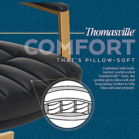 Thomasville Lyndale Ergonomic Vegan Leather Mid Back Office Chair