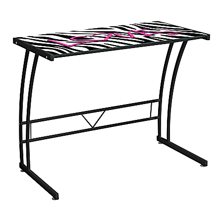 Lumisource Top Sigma Computer Desk, Zebra Graphic