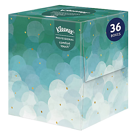 Kleenex® Professional Naturals Boutique Facial Tissue Cube, 90 Sheets Per Box, Case of 36 Boxes