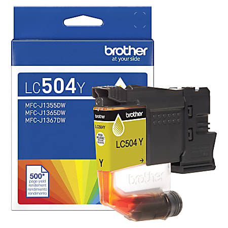 Brother LC504Y Yellow Standard Yield Ink Cartridge