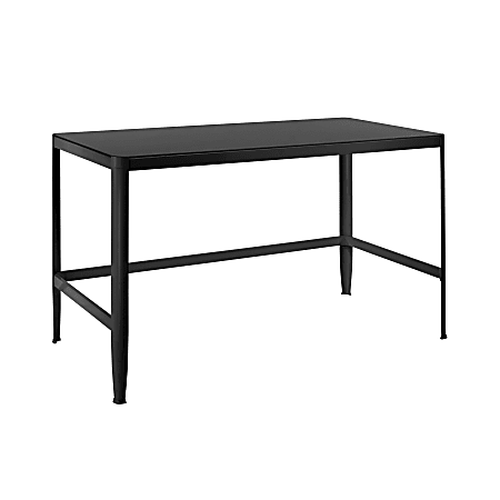 Lumisource PIA Glass-Top Desk/Table, Black