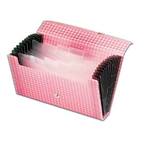 Office Depot® Brand Poly Expanding File, 13 Pockets, Coupon Size, Assorted Colors (No Color Choice)