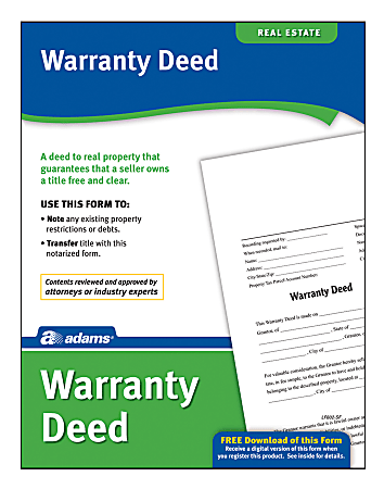 Adams&reg; Warranty Deed