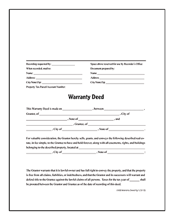 Adams Warranty Deed - Office Depot
