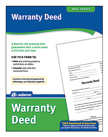 Adams® Warranty Deed