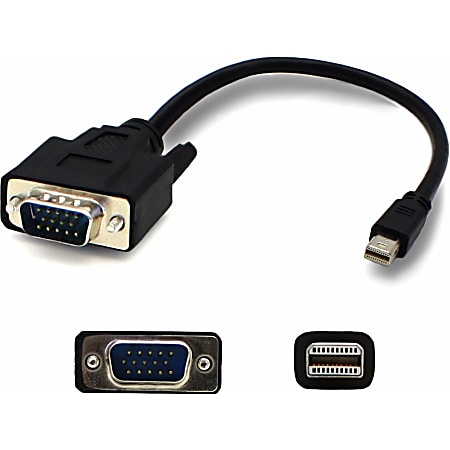 AddOn 6ft Mini-DisplayPort Male to VGA Male Black