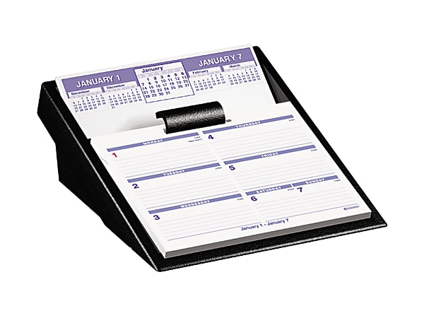 AT-A-GLANCE® Flip-A-Week® Desk Calendar And Base, 5 5/8" x 7", January–December 2014