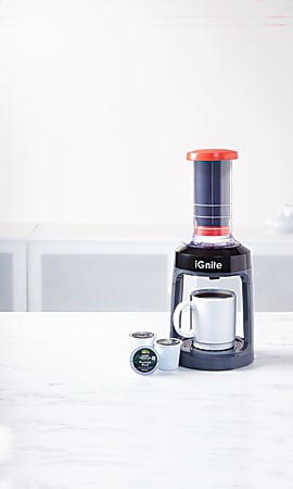 iGnite Single-Serve K-Cup® Pods French Press Coffeemaker, Black