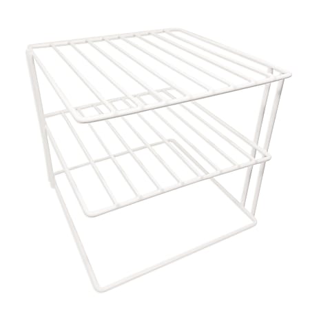 Better Houseware Coated Steel Corner Storage Rack, 2-Shelves, White