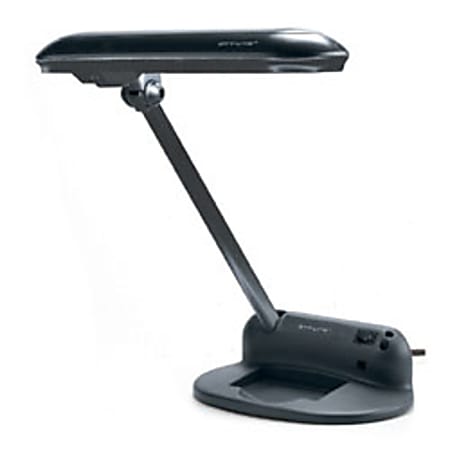 OttLite® Dataport/Organizer Desk Lamp, Brushed Chrome/Graphite