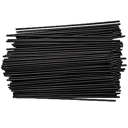 Goldmax Wrapped Paper Straws, 8", Black, Case Of 600 Straws