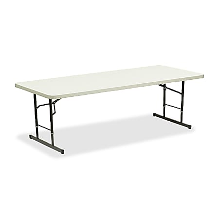 Iceberg Adjustable Folding Table, 25"H x 30"W x 96"D, Platinum