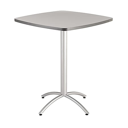 Iceberg Caféworks Table, 42"H x 36"W, Gray/Silver