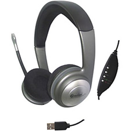 Logitech H111 Stero Headset Stereo Mini phone 3.5mm Wired 20 Hz 20 kHz Over  the head Binaural Supra aural 7.71 ft Cable Bi directional Microphone Black  Graphite - Office Depot