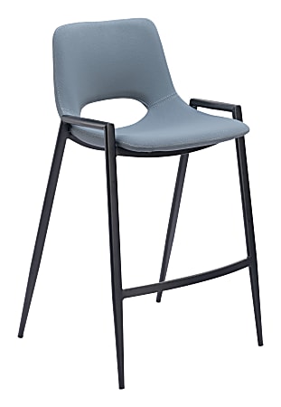 Zuo Desi Counter-Height Stools, Azure Gray, Set Of 2 Stools