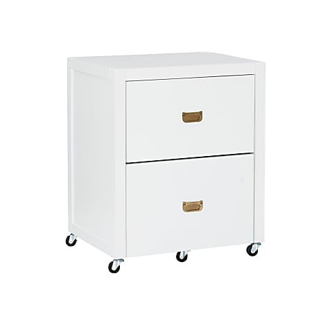 Linon White 2-Drawer 22-in File Cabinet