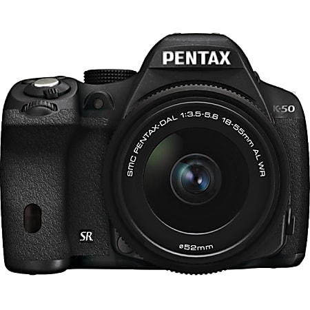 Pentax K-50 16.3 Megapixel Digital SLR Camera with Lens - 18 mm - 55 mm (Lens 1), 50 mm - 200 mm (Lens 2) - Black